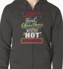 First Christmas With Hot New Fiance Engaged Couple Zipped Hoodie