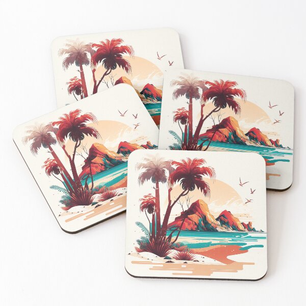 Item preview, Landscape ocean palm tree designed and sold by FunArt4You.