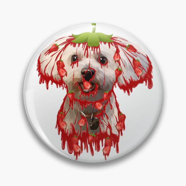 Item preview, grime art strawberry dog ​​illustration designed and sold by AmsaOza.