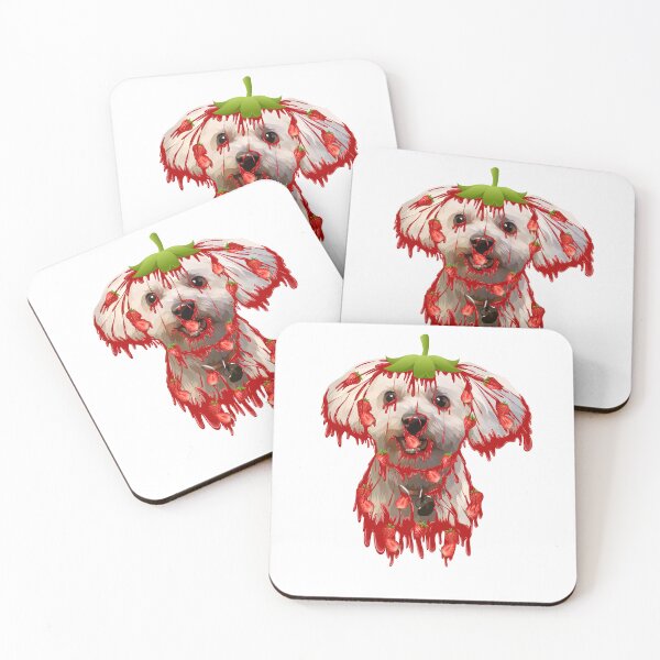 Item preview, grime art strawberry dog ​​illustration designed and sold by AmsaOza.