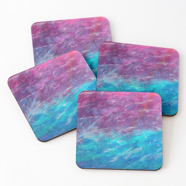 Item preview, Stormy Sea - cool modern colorful intuitive abstract art print designed and sold by AdzSpirit.