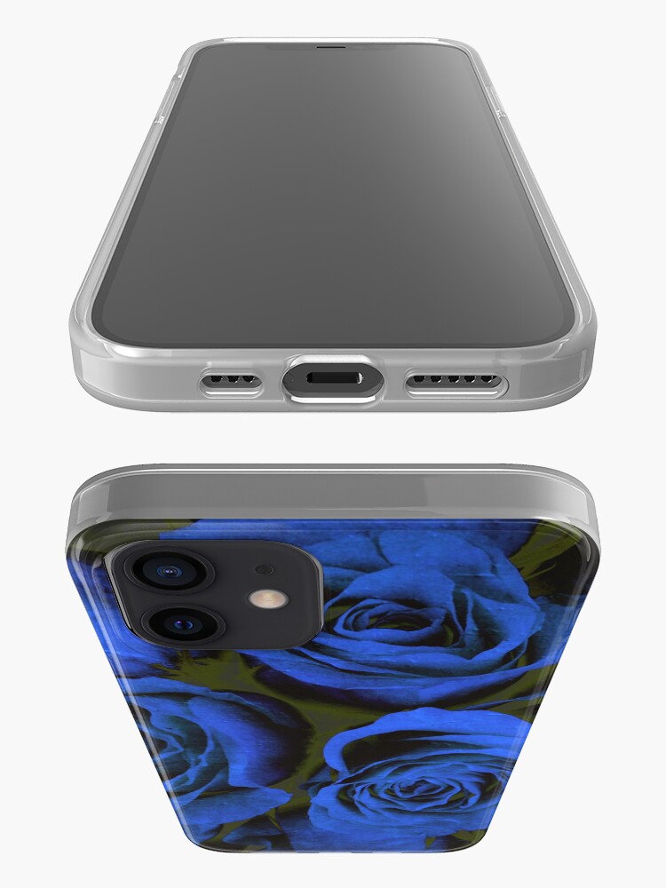 Alternate view of Mothers Day Gift - In Blue - Gothic Blue and Black Roses Gift iPhone Case & Cover