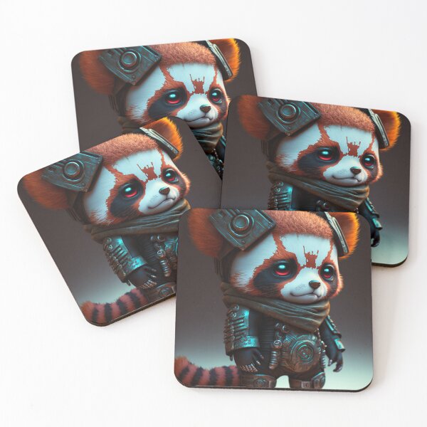 Item preview, Cyborg cyberpunk red panda designed and sold by ARTeez⭐️⭐️⭐️⭐️⭐️.