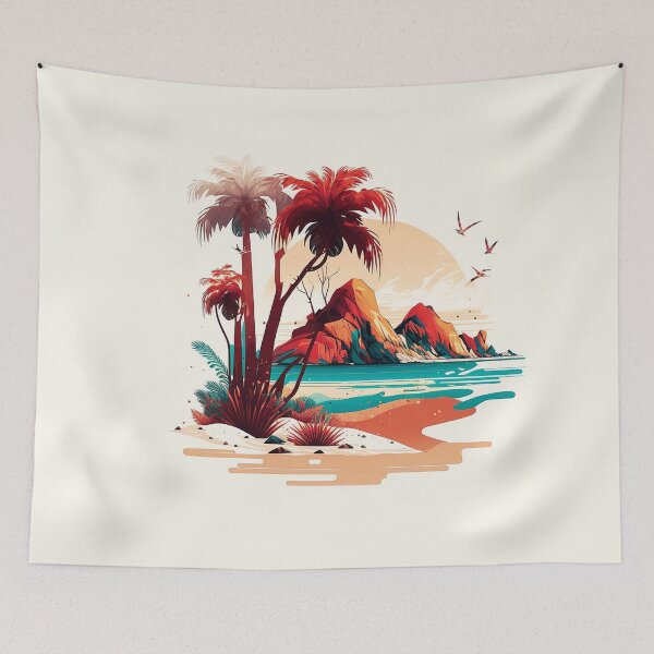 Item preview, Landscape ocean palm tree_gor designed and sold by FunArt4You.