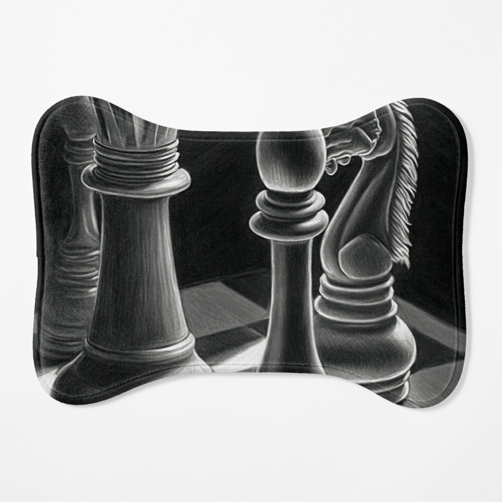 Chess Pieces: A Pencil Drawing Perspective Sticker for Sale by Manuel  Rinaldi