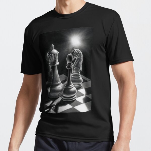 Chess Pieces: A Pencil Drawing Perspective Sticker for Sale by Manuel  Rinaldi