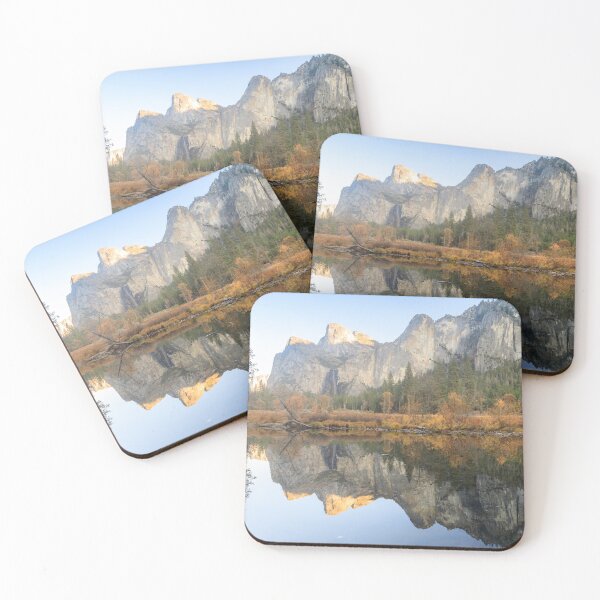 Item preview, Cathedral Rocks reflecting on Merced River at autumn sunset via Valley View designed and sold by yhelfman.