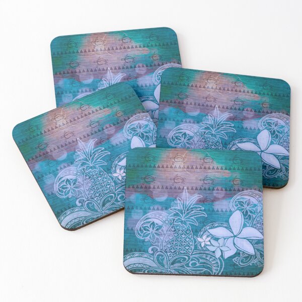 Item preview,  Polynesian Turtle And Pineapple Pattern 2073 designed and sold by sunnthreads.