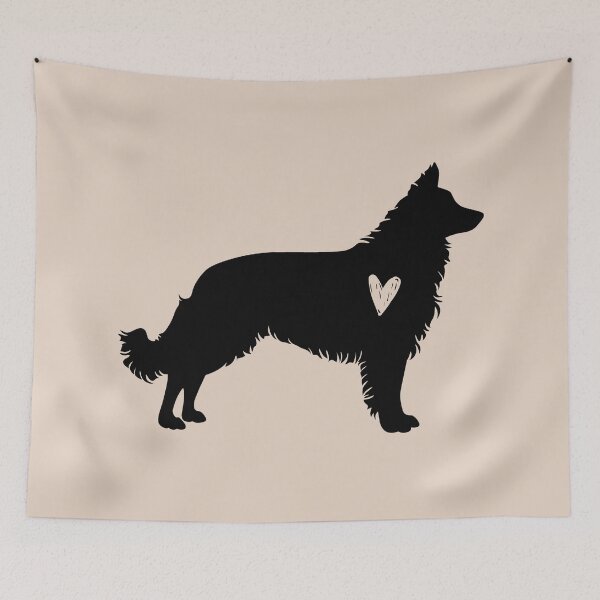 Item preview, Mudi Black Silhouette Heart Dog Love Cute designed and sold by Omoozo.