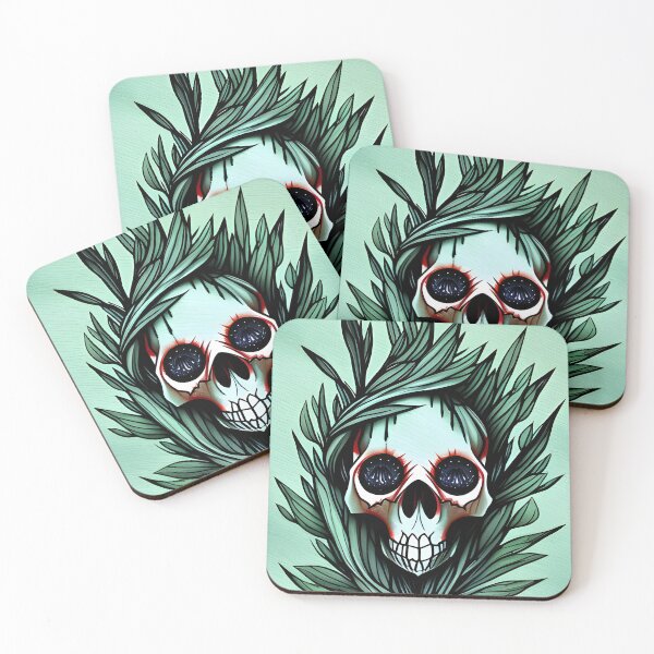 Item preview, Floral Fractals Skull designed and sold by Cryptic Canvas.