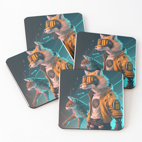 Item preview, Cyberpunk technology foxes tiger designed and sold by ARTeez⭐️⭐️⭐️⭐️⭐️.