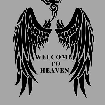 Welcome to heaven tattoo design Sticker for Sale by Rasaraz
