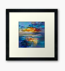 Liquid Cyan Framed Print