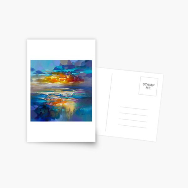 Liquid Cyan Postcard