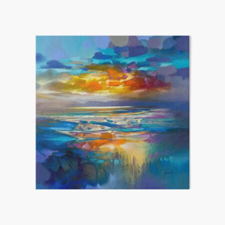 Liquid Cyan Art Board Print