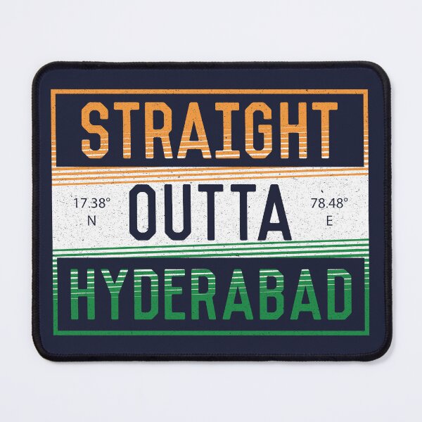 Item preview, Straight Outta Hyderabad | Funny Indian Quotes designed and sold by DrawingBoard.