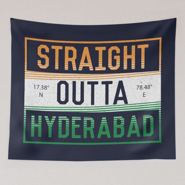 Item preview, Straight Outta Hyderabad | Funny Indian Quotes designed and sold by DrawingBoard.