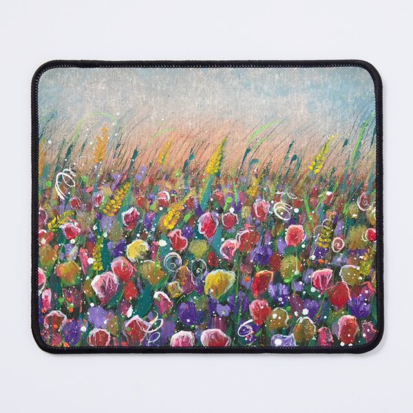 Aperçu de l'œuvre Champ de fleurs abstraites colorées créée et vendue par AngeleBianchi.