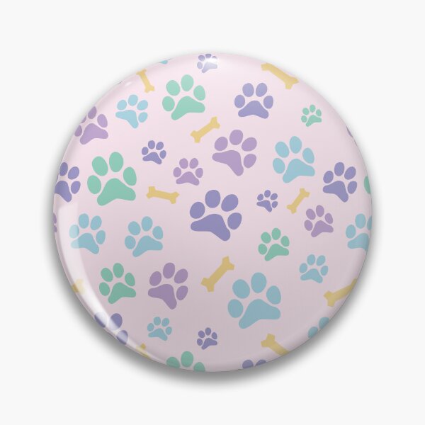 Item preview, Pastel Puppy Paw Prints and Bones Light Pink Pattern designed and sold by SubtleSplit.