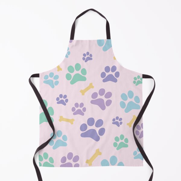 Item preview, Pastel Puppy Paw Prints and Bones Light Pink Pattern designed and sold by SubtleSplit.