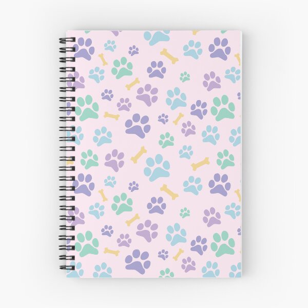 Item preview, Pastel Puppy Paw Prints and Bones Light Pink Pattern designed and sold by SubtleSplit.