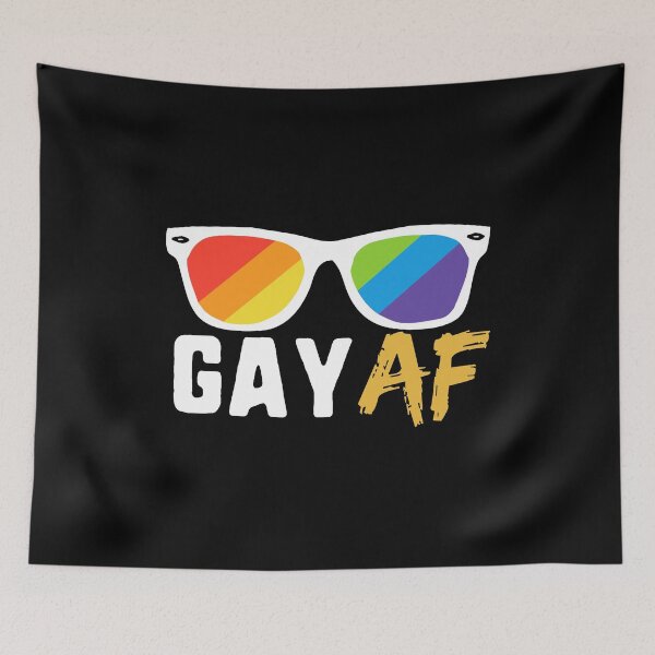 Item preview, Gay AF LGBT Pride Rainbow Sunglasses Rally Pride designed and sold by QueenOfPrint.