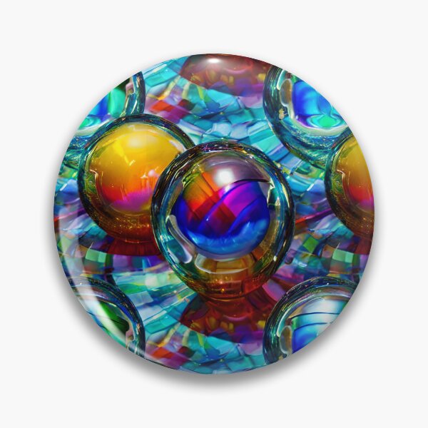 Item preview,   Marble Madness Psychedelic Rainbow 3D Spheres designed and sold by BadassBazaar.