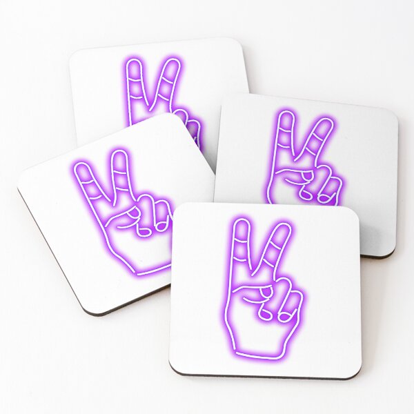 Item preview, Peace Finger Neon Purple Classic designed and sold by yuliafra.