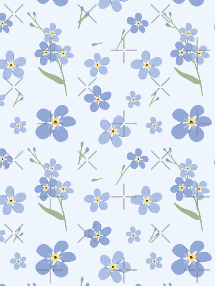 Thumbnail 4 of 4, iPhone Case, Forget-Me-Not Pattern designed and sold by creatz3.