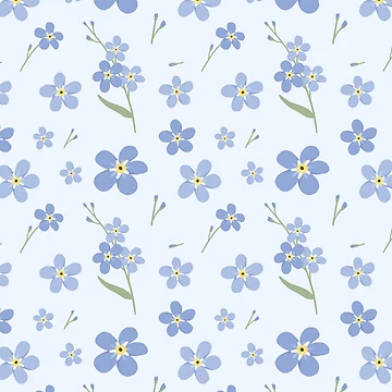 Artwork thumbnail, Forget-Me-Not Pattern by creatz3