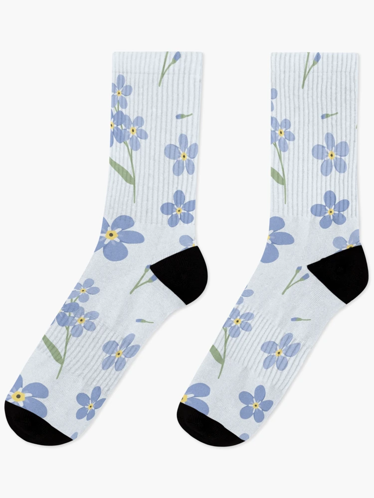 Thumbnail 1 of 5, Socks, Forget-Me-Not Pattern designed and sold by creatz3.