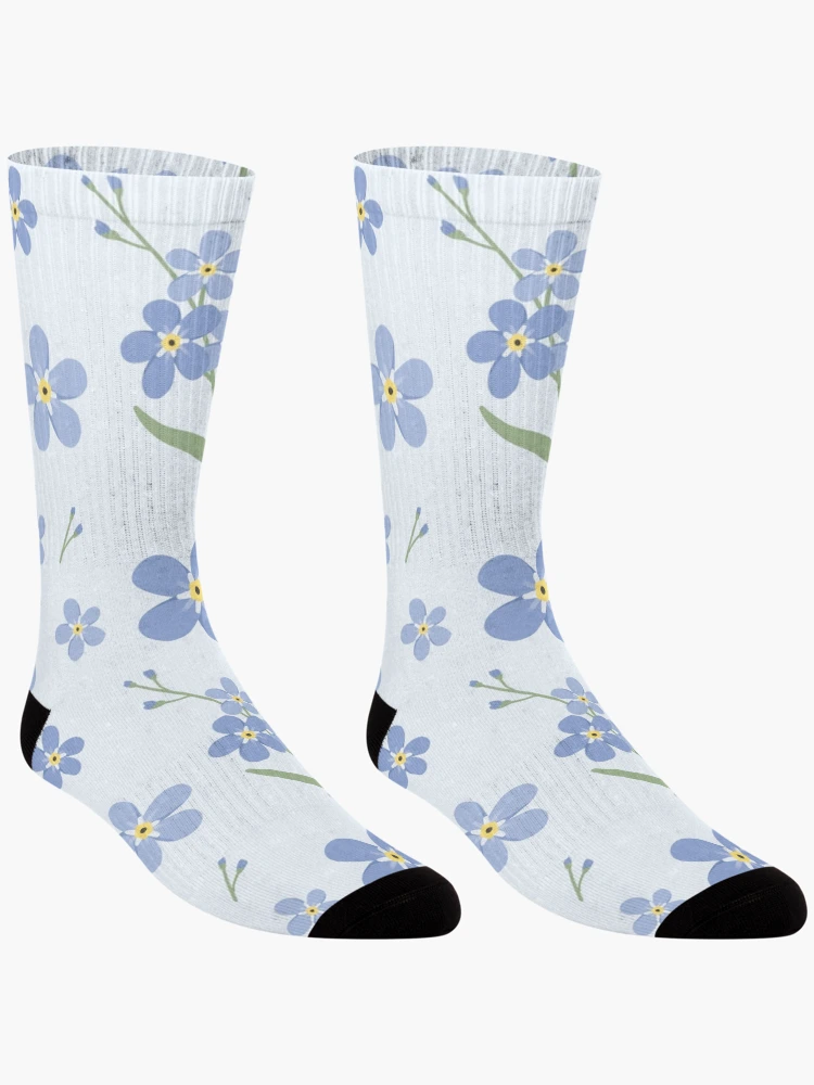 Thumbnail 3 of 5, Socks, Forget-Me-Not Pattern designed and sold by creatz3.