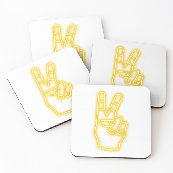 Item preview, Peace Finger Neon Yellow Classic designed and sold by yuliafra.