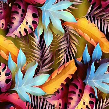 Artwork thumbnail, Palm Tree Leaves Pattern by RagWeasel