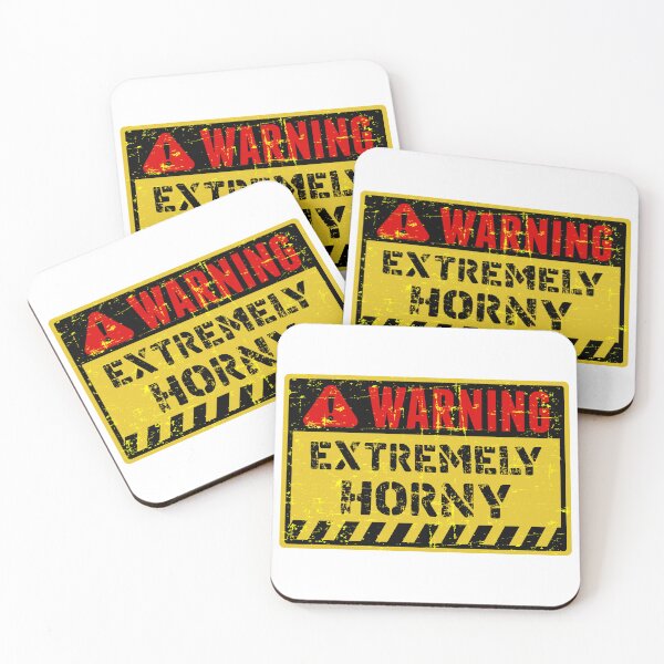 Item preview, human warning label extremely horny designed and sold by ramwebroom.