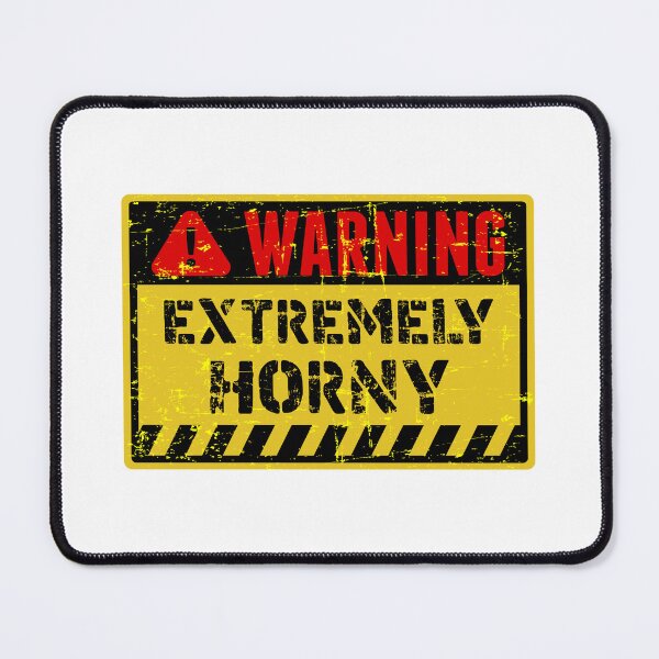 Item preview, human warning label extremely horny designed and sold by ramwebroom.