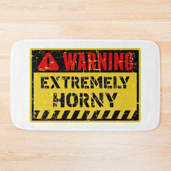 Item preview, human warning label extremely horny designed and sold by ramwebroom.