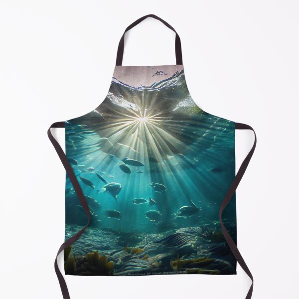 Item preview, Blue Ocean Underwater Life with Sunray Oil Painting designed and sold by Trendy Valley .