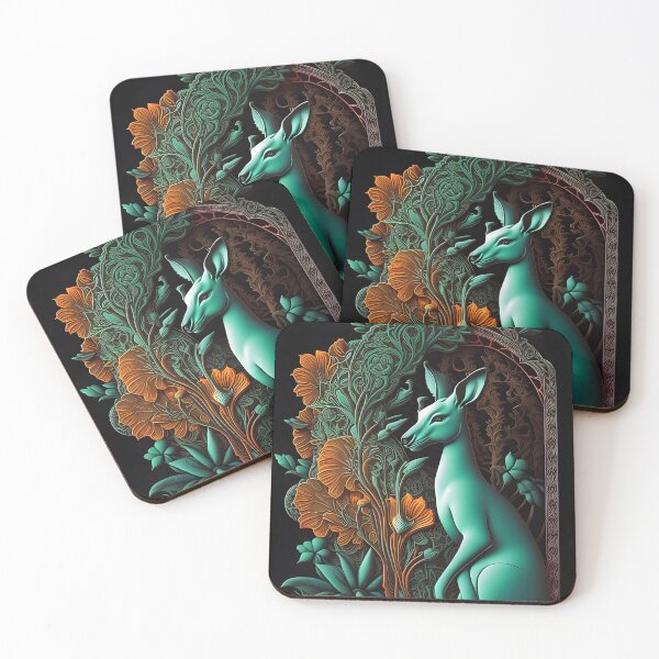 Item preview, Floral Kangaroo art by j designed and sold by J7Simpson.