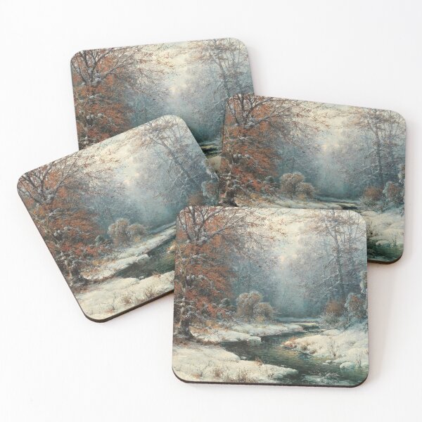 Item preview, Winter scenery - Winter river landscape by Adolf Kaufmann  designed and sold by AR-shop.