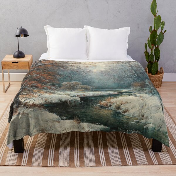 Item preview, Winter scenery - Winter river landscape by Adolf Kaufmann  designed and sold by AR-shop.