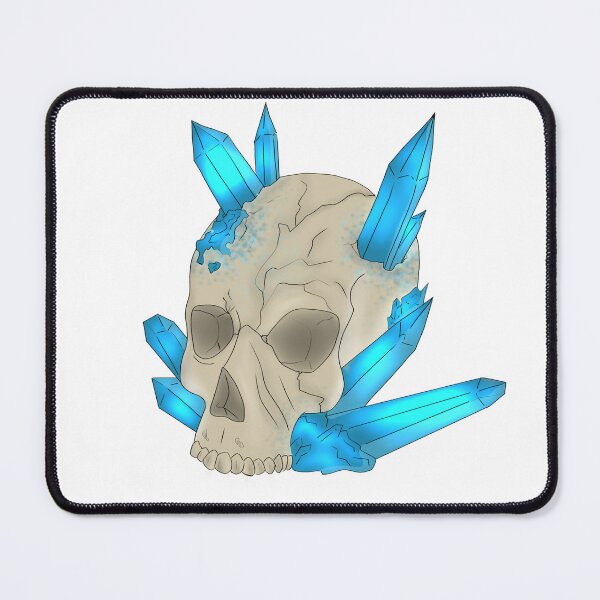 Item preview, Skull with Blue Crystal designed and sold by Rotten Core Art.