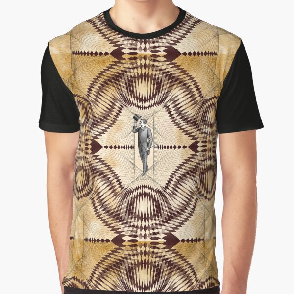 Vintage Gentleman Geometric Pattern Graphic T-Shirt