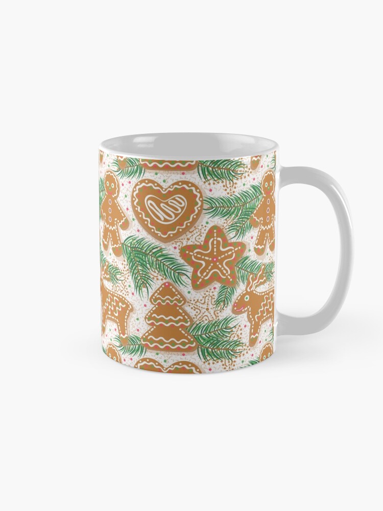 Aperçu 5 sur 6. Mug à café avec l'œuvre Pain d'épices de Noël créée et vendue par olgart.