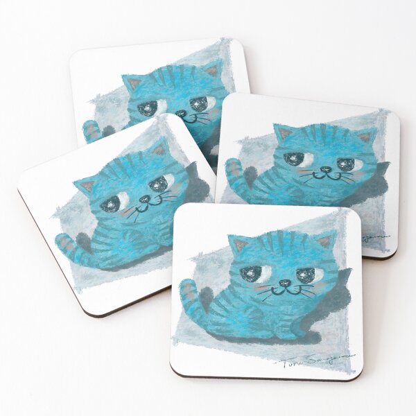 Item preview, Blue kitten designed and sold by Toru Sanogawa.