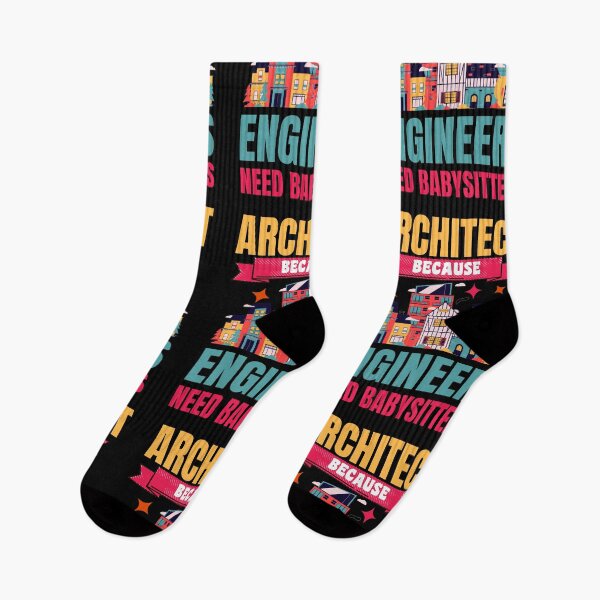 Item preview, Architect Because Engineers Need Babysitters Funny Retro Vintage Design designed and sold by CandyDroidMerch.