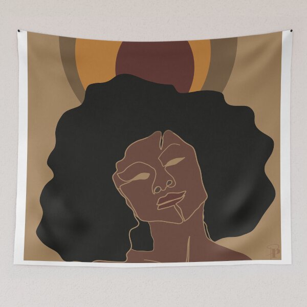 Item preview, Black Girl with 80's Hairdo designed and sold by PrintsbyPuleng.
