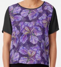 Iris Aquarell Muster Chiffontop