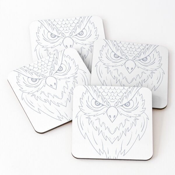 Item preview, The Owl, bird-of-prey, night-bird, hooter, strix, nocturnal-bird, bubo, bird-of-night, bird-of-minerva, satinette designed and sold by DesignIndiaStar.