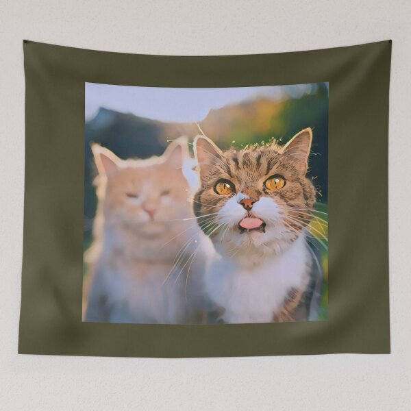 Item preview, Funny Cats Print - For a cat lover, for a cat owner, decorating cat print. designed and sold by Wentoo.